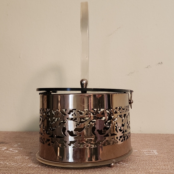 Vintage 1950"s Lucite Metal Filagree Box purse evening bag - Picture 7 of 9